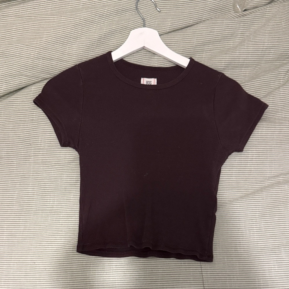 Urban Outfitters (BDG) Brown Ribbed Tee